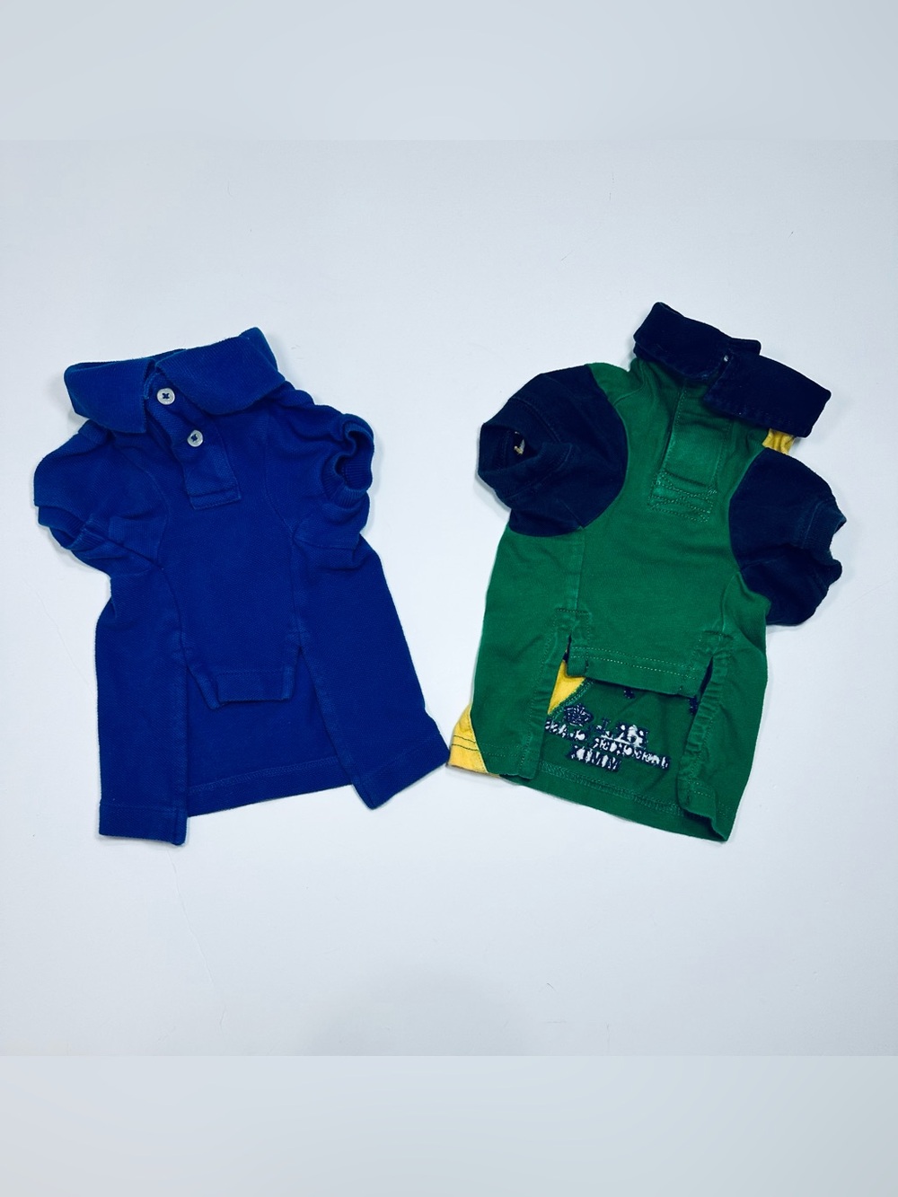 RALPH LAUREN DOG POLO SHIRT LOT OF 2 S/M BIG PONY PET CLOTHES BLUE GREEN - Picture 4 of 10